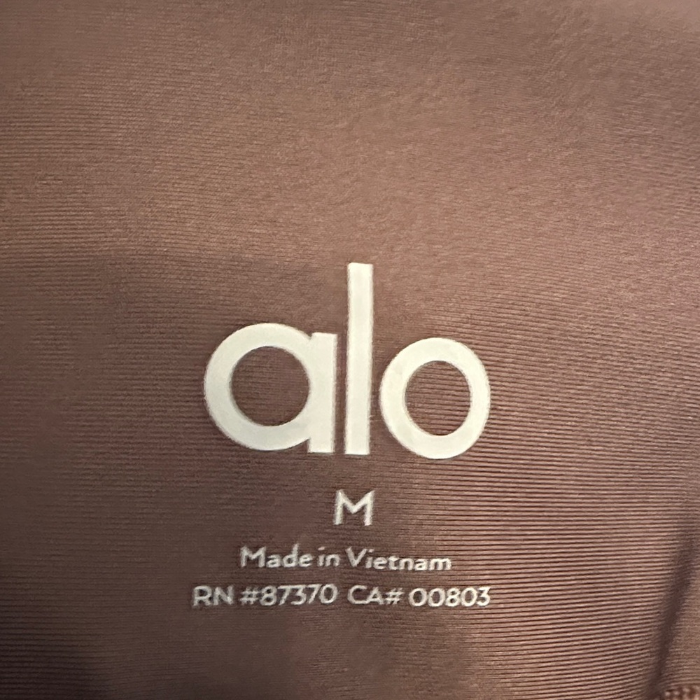 ALO Yoga Airlift Medium Brown Leggings & Sports Bra Set - Picture 3 of 9
